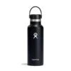 Hydro Flask 18 Oz Standard Mouth Water Bottle -Outdoor Camping Series Store S18SX001 Black StraightOn