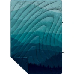 Rumpl Original Puffy Blanket - Printed 1-Person -Outdoor Camping Series Store TPPB BRF 1BLUE RIDGE FADE OGPUFFY 1P FLATLAY