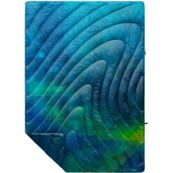 Rumpl Original Puffy Blanket - Printed 1-Person -Outdoor Camping Series Store TPPB CPF 1 PIXELFETTI COOL OGPUFFY 1P FLATLAY